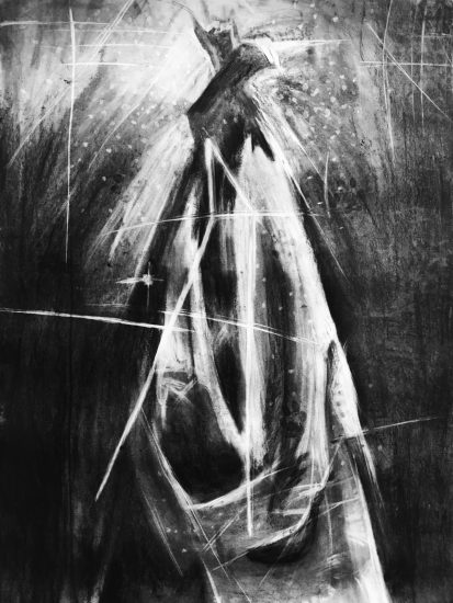 Andromeda; Charcoal on paper by Zhanpei Fang '19
