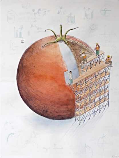 Figure 57; Pen and watercolor on paper- Noah DeWald '20