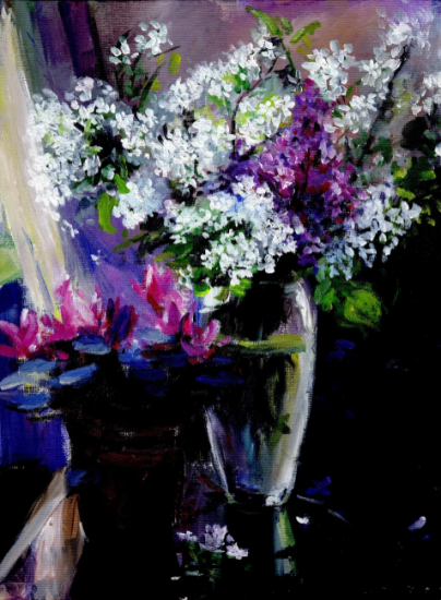 Flowers II; Painting by Shin Mei Chan '18