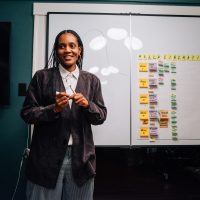 Poet and screenwriter Chinaka Hodge taught screenwriting basics in the course, "Hella Cinematic: The Radical Impact of the Bay Area on Film."