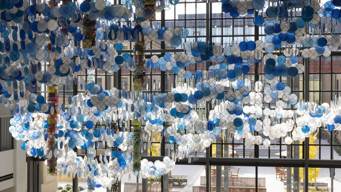 The Gravity of the Sun #31 by Jacob Hashimoto. Photo by Henrik Kam 2025